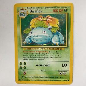 Pokémon Venusaur Bisaflor vintage playing card German collectible hologram rare
